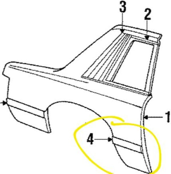 79-86 Mercury Capri RS Molding